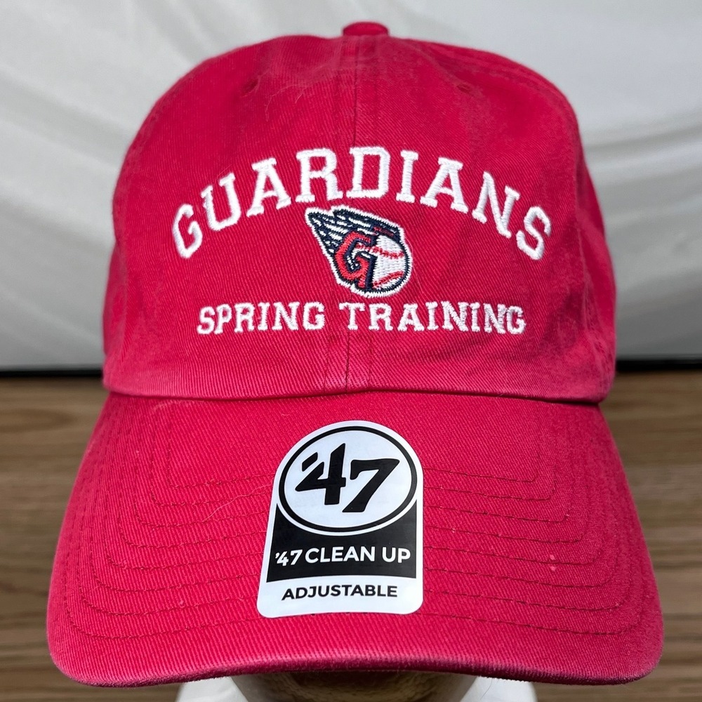 '47 Brand Men Baseball Cap Red Cotton OSFA Cleveland Guardians Spring Training